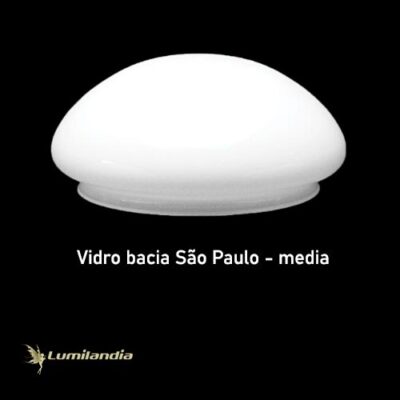 Globo de Vidro Bacia São Paulo Leitoso Médio