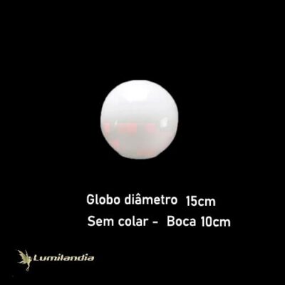 Globo de Vidro para Luminária 10x15cm - Sem Colar