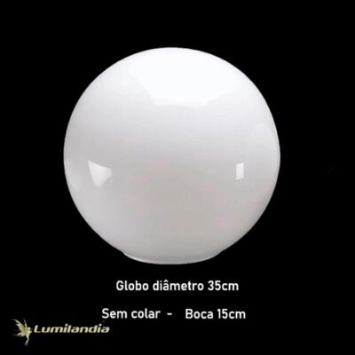 Globo de Vidro para Luminária 15x35cm - Sem Colar