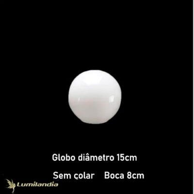 Globo de Vidro para Luminária 8x15cm - Sem Colar