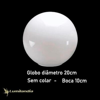 Globo de Vidro para Lustre 10x20cm - Sem Colar