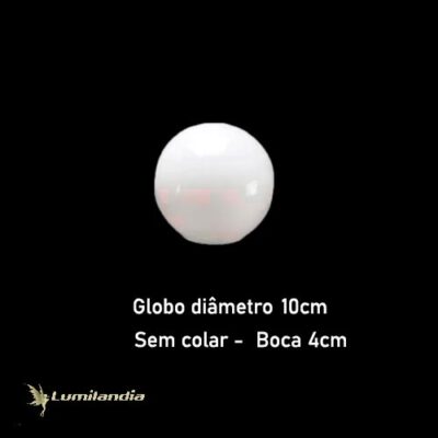 Mini Globo de Vidro para Luminária 4x10cm - Sem Colar