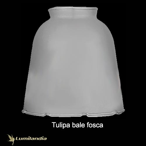 Tulipa de Vidro Bale Fosca para Luminária