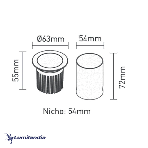 Embutido de Solo Piso com LED Integrado