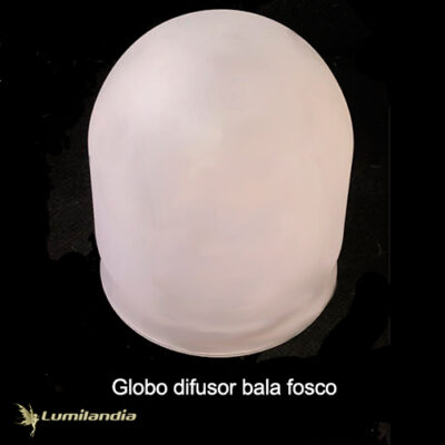 Globo de Vidro para Luminária Sinaleiro Bala Fosco