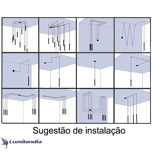 Pendente Nano Tubular com LED Integrado