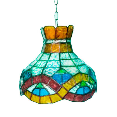 Pendente Vitral Estilo Tiffany Vintage Onda