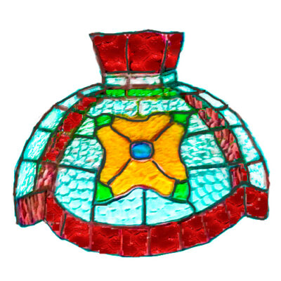 Pendente Vitral Estilo Tiffany Vintage Star