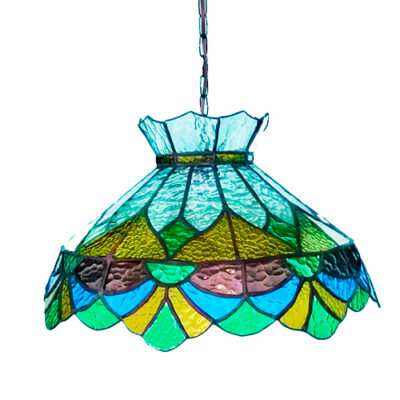 Pendente Vitral Grande Estilo Tiffany Vintage Azas