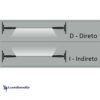 Perfil Suspenso Linear Tensionado Luz Direta ou Indireta Conectado Entre Dois Pontos de Até 3, 6, 9, 12, 16 ou 20 Metros