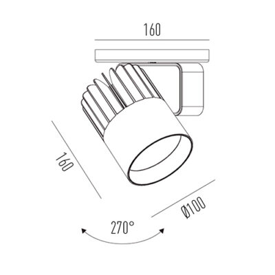 Spot de Sobrepor Siri Trilho com LED Integrado 10W 10°