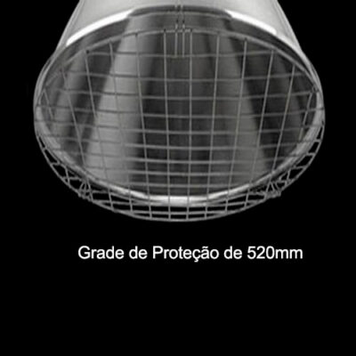 Grade de Proteção para Lâmpada Luminária Industrial