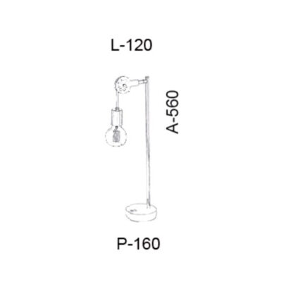 Luminária de Mesa Abajur com 1 Roldanas 1 Lâmpada