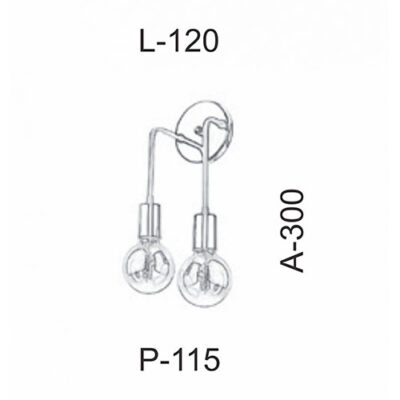 Luminária de Parede Arandela Arame Baixo Dupla
