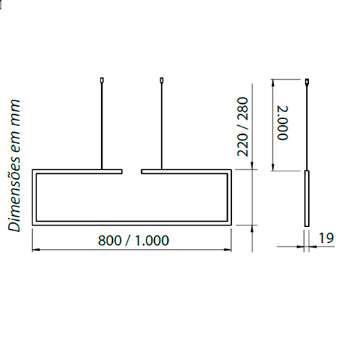 Luminária de Teto Pendente Buleu com LED Integrado