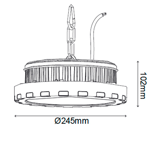 Pendente Industrial UFO-C LED IP66 Bivolt - 150W