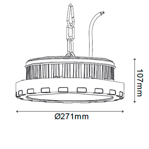 Pendente Industrial UFO-C LED IP66 Bivolt - 200W