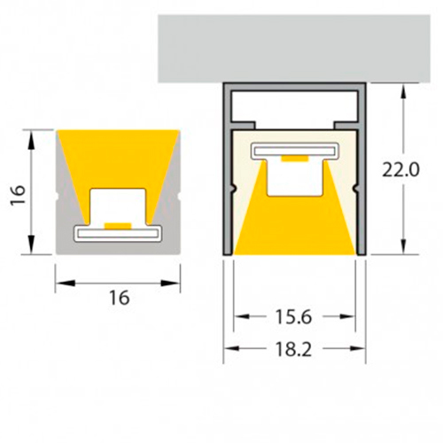 Perfil Flexível Fita de LED