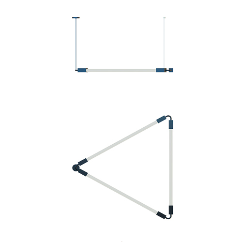 Pendente Tubular Contínua Lâmpada LED Slim Triângulo