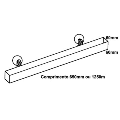 Luminária de Parede Arandela Longa Para Tubo LED