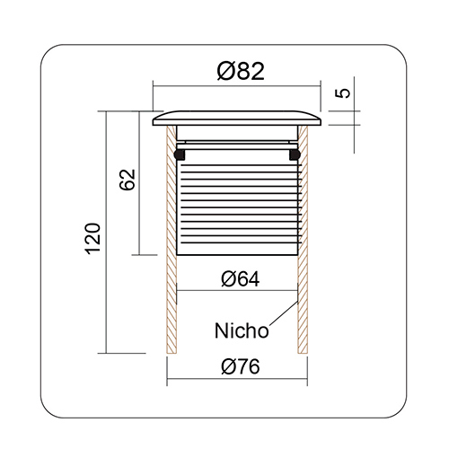 Luminária de Solo Embutido LED 6W