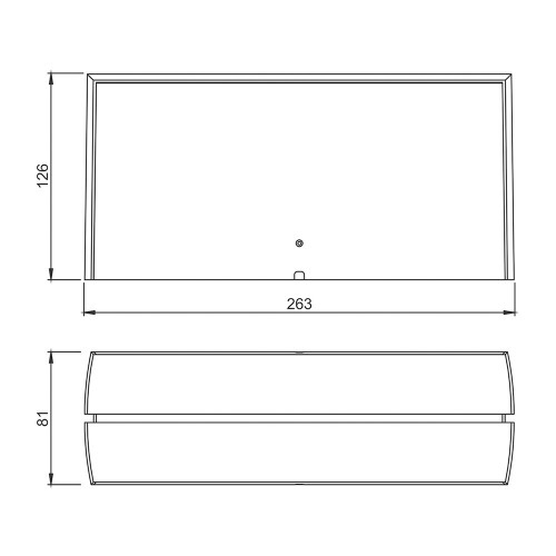 Luminária de Parede Arandela Horizontal Retangular com Linha