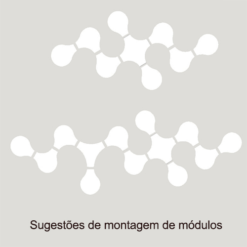 Luminária de Teto Plafon ou Pendente Módulos Ameba