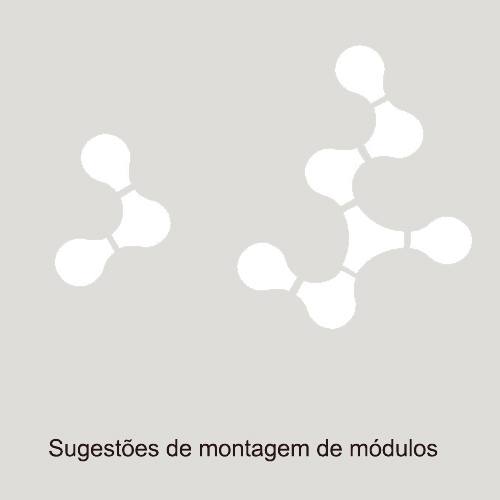 Luminária de Teto Plafon ou Pendente Módulos Ameba