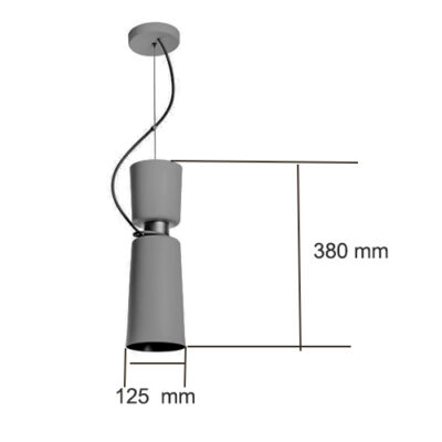 Luminária de Teto Pendente Duplo Sentido Pequeno