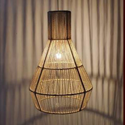 Luminária de Teto Pendente em Fibra Natural Sisal 1 103