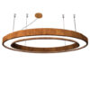 Pendente madeira oval Vasadofabricado em madeira e acrílico, LED integrado