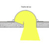 Perfil de Embutir de Alumínio Extrusado Linear Indireta 8,3cm4