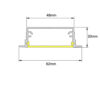 Perfil de Embutir de Alumínio Extrusado Linear com Difusor 6,2cm1