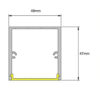 Sistema Linear de Sobrepor Alumínio Extrusado Fitas Led com Difusor 4,9cm3