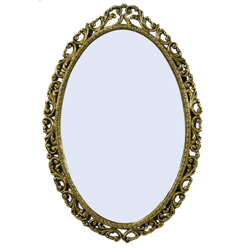 Espelho bronze oval renda
