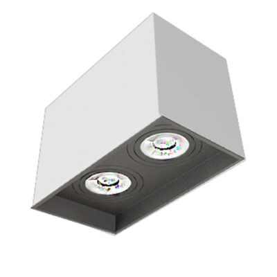 Plafon box quadrado duplo para varias lampadas