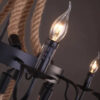 Lustre pendente rustico com 8 lâmpadas