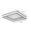 Plafon quadrado de LED integrado Queen 50cm