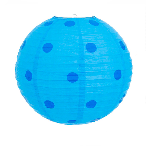 Pendente lanterna Japonesa 40 cm Azul Poá