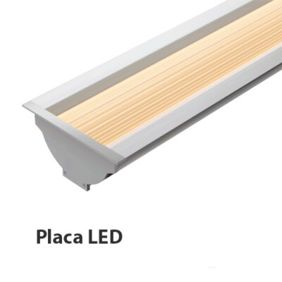 Perfil Embutido refletor LED fabricado em aluminio e placa led
